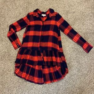 Grace & Lace High Low Flannel Tunic